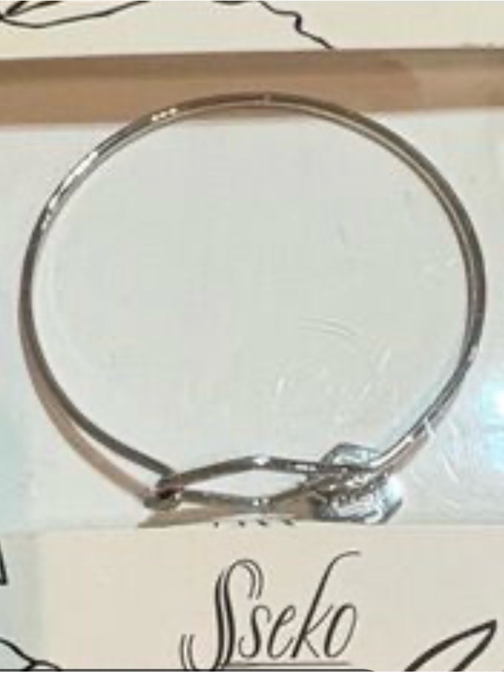 African Artisan Silver Brave Bangle Bracelet